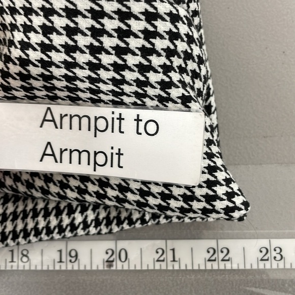 Gianni Bini Jacket Women's 10 Black White Houndstooth Collared Blazer Career - Picture 14 of 17